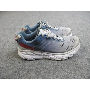 Hoka One‎ One Clifton 6 Shoes Womens Size 7.5 Blue Gray Running Sneakers Cushion